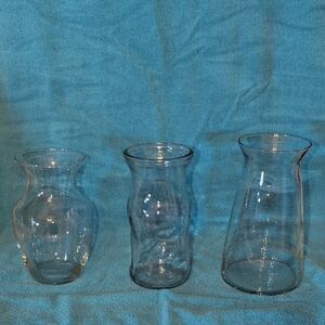 Elegant Clear Glass Vase Set